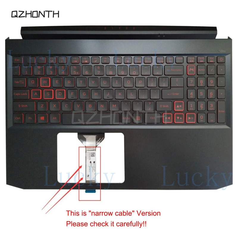 

f New For Acer Nitro 5 AN515-55 AN515-57 Palmrest w/ Backlit Keyboard 6B.QAMN2.001