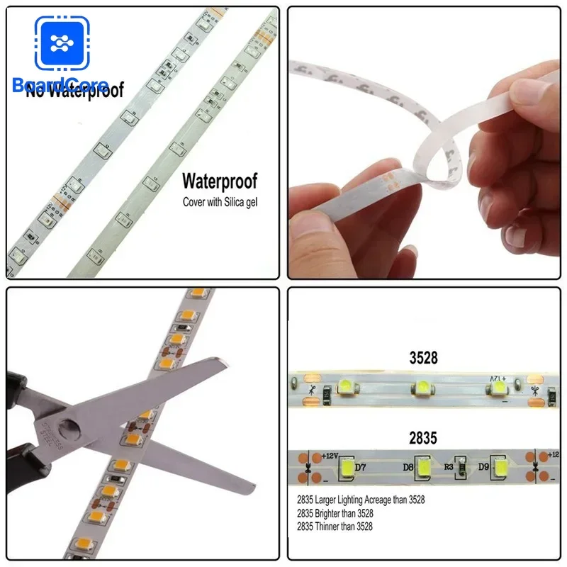 DC 5V SMD 5050 LED Light Strip 5m LED Light Strip TV Backlight Lighting Flexible Ribbon Lamp for Room Decoration Non-waterproof