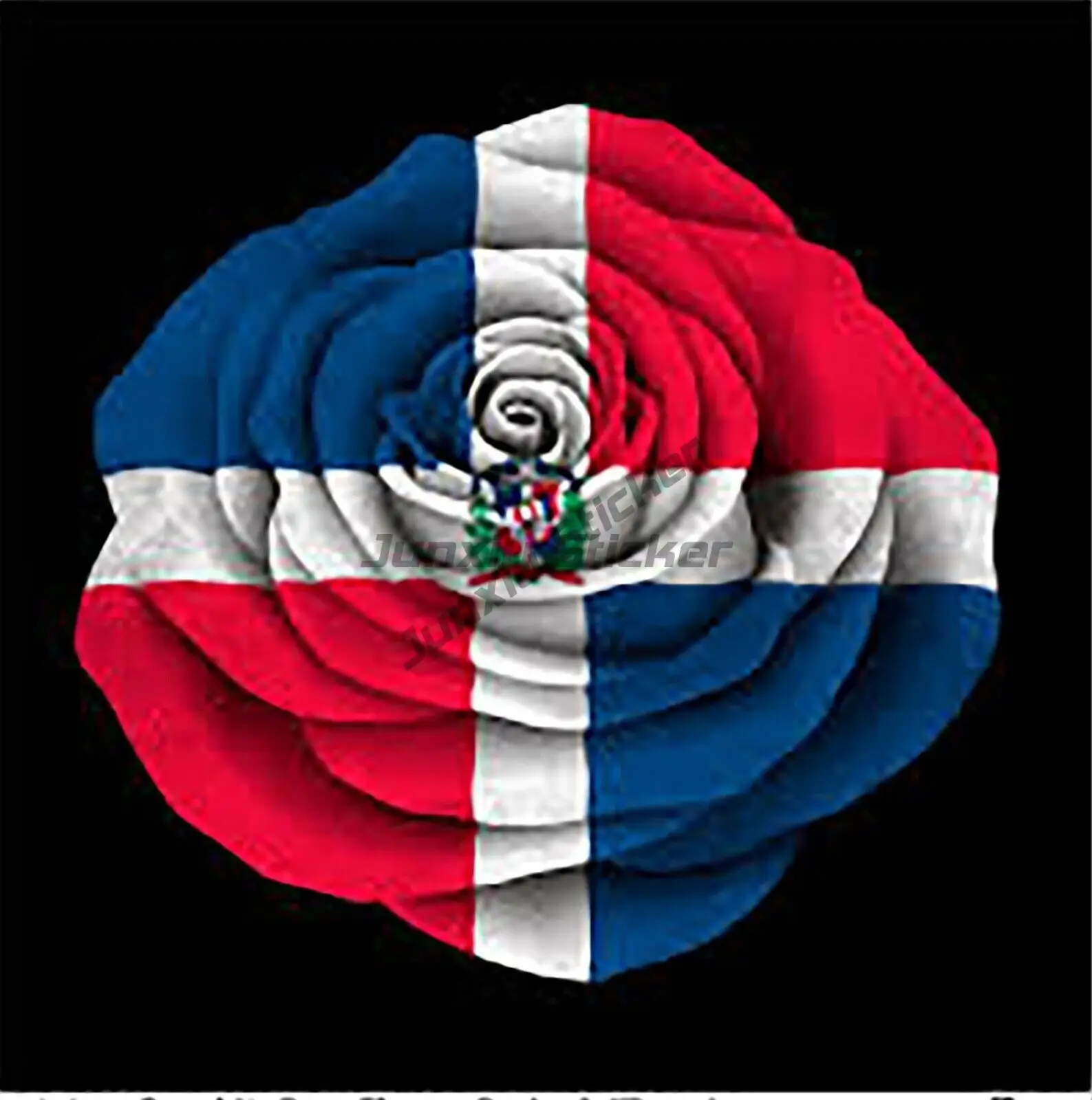

DOMINICAN REPUBLIC-FLAG CAR STICKER Phone Bumper Guitar Truck Window Anti Scratch Exterior Parts Exterior Decor