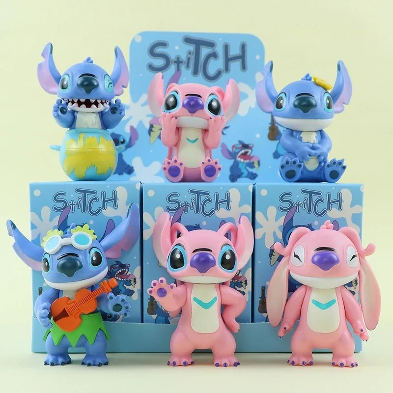 Scatola cieca 6 storie invernali Stitch Handmade Interstellar Baby Doll Blind Box Twisted Egg Doll Machine Ornament