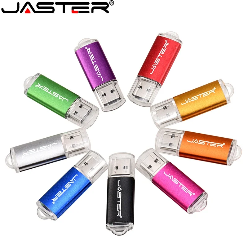 Jaster Plastic Geheugenstick 128Gb Vrije Sleutelhanger Usb Flash Drive 64Gb Gepersonaliseerde Pendrive 32Gb Kleurrijke U Schijf 16Gb Hoge Snelheid