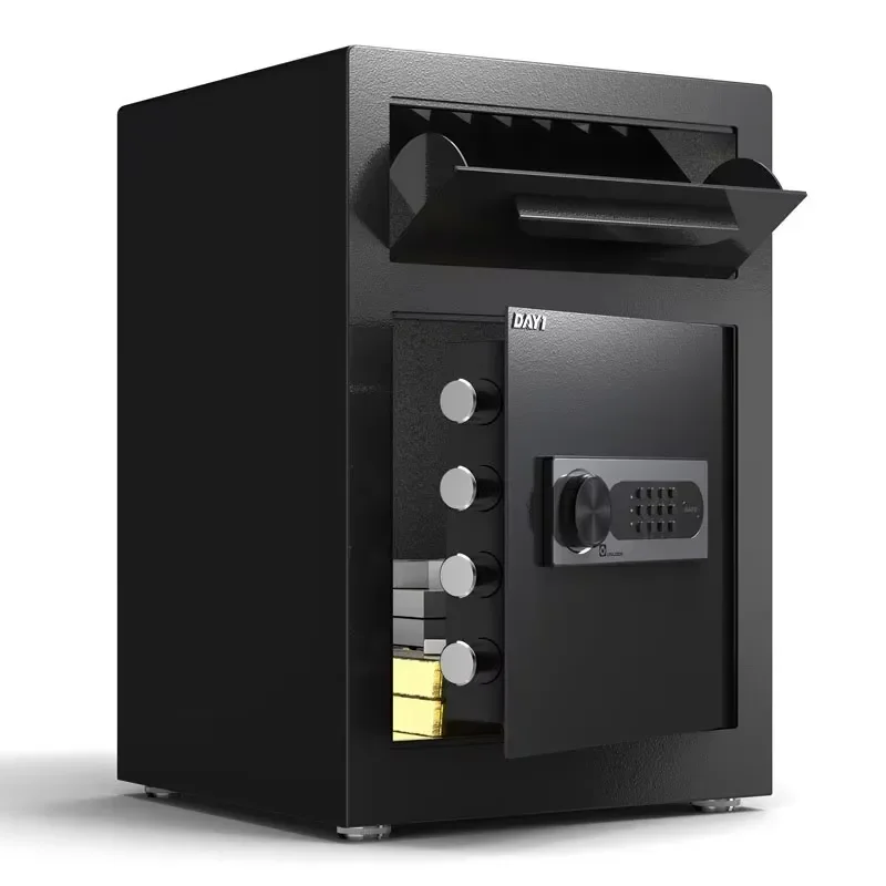 Large Home-Use Steel Anti-Theft Safe Slot Deposit Box Fireproof Bag Electronic Password Coin-Operated Secure Documents