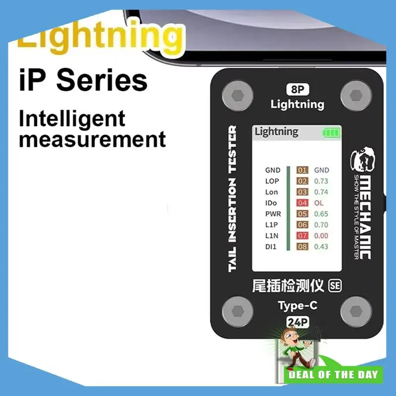 

24-Hour Delivery MECHANIC Charging Port Tester T824 SE Tail Insertion Tester Type-C Lightning I Nterface Forphone Repair Tools