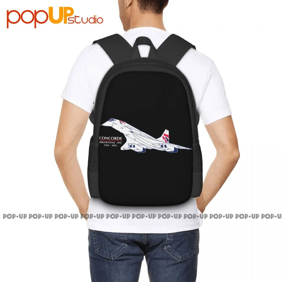 Aeroclassic Aviation Heritage Concorde Backpack Large Capacity Vintage Creative Eco Friendly Clothes Backpacks