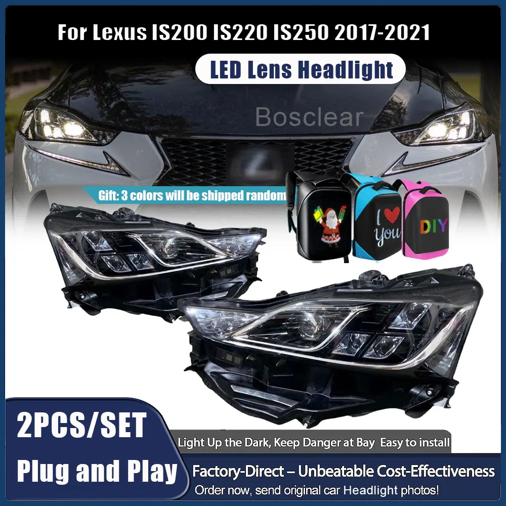 

Factory Assembly LED Head Lights High Quality for Lexus IS250 300h 350 f 2017 2018 2019 2020 Car Front Headlamps Plug and Play