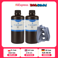 KINGROON New ABS Like Pro 2 3D Printer Resin Toughness 405nm UV ABS-Like Photopolymer Resin For LCD/DLP/SLA,1kg 2kg 1000g/bottle