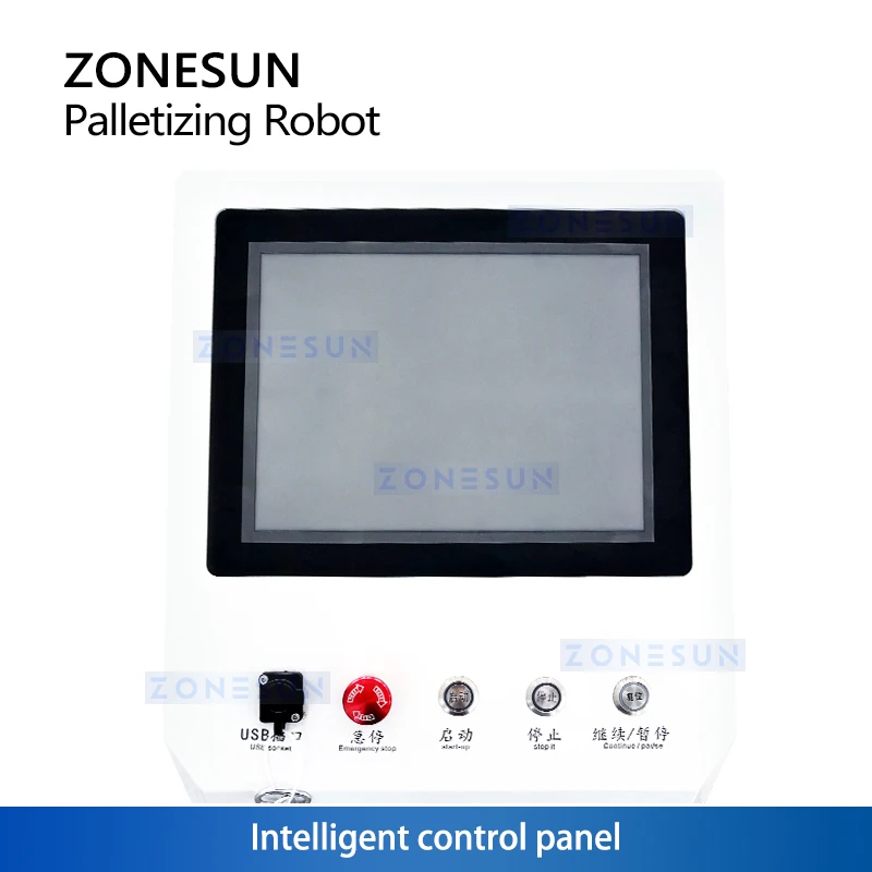 Zonesun ZS-MD20A Automated Robotic Palletizer  Articulated Robot Arm Case Palletizer Manufacturer