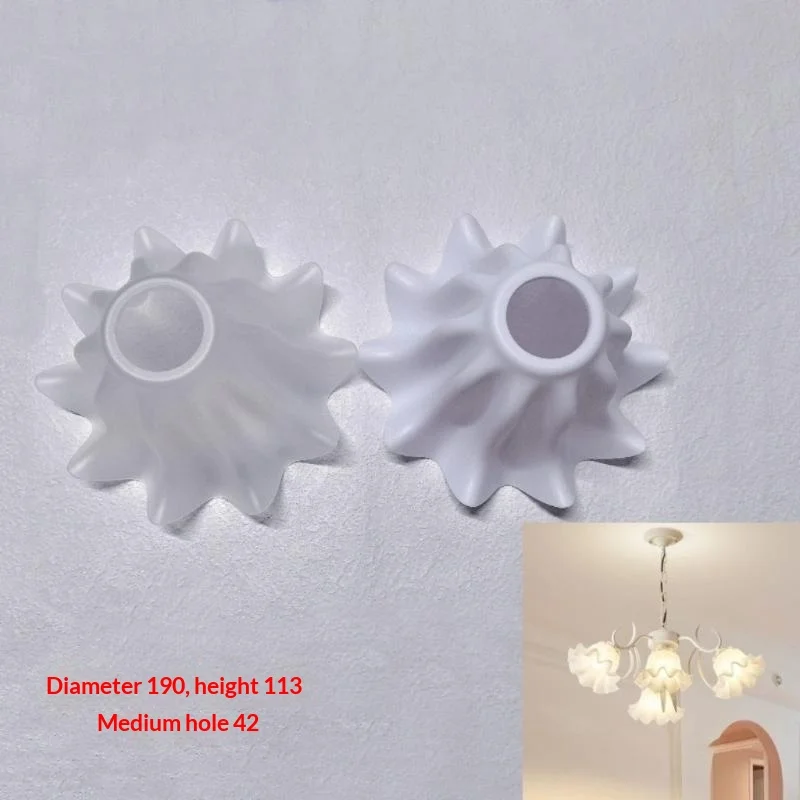 

1Pcs DIY Wall Night Restaurant Chandelier Replacement E27 Plastic Flower Lampshade Hanging Lamp Accessories Table Parts