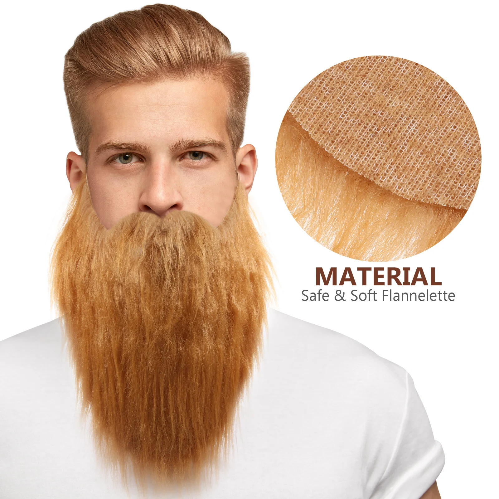 2 pçs máscara de barba falsa laranja longo auto adesivo bigodes para festa de halloween cosplay masquerade decorações fontes de festa
