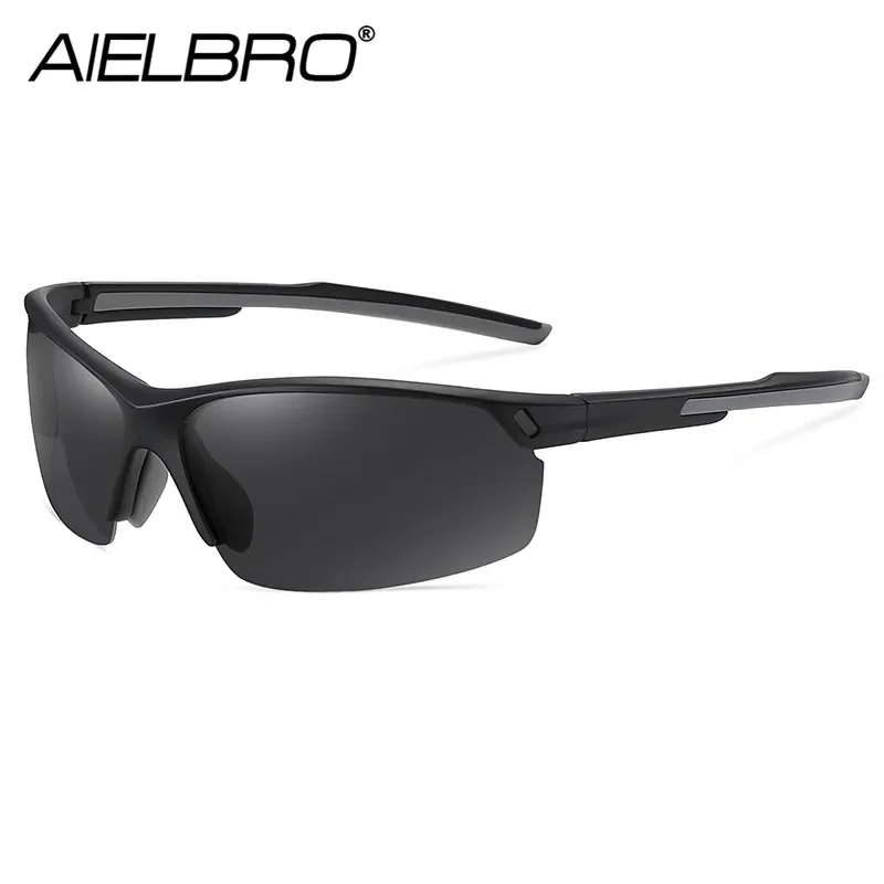 AIELBRO New Cycling Eyewear Sets Men\'s Sunglasses Polarized Glasses Cycling Sunglasses for Sports TR-90 Sunglasses for Men