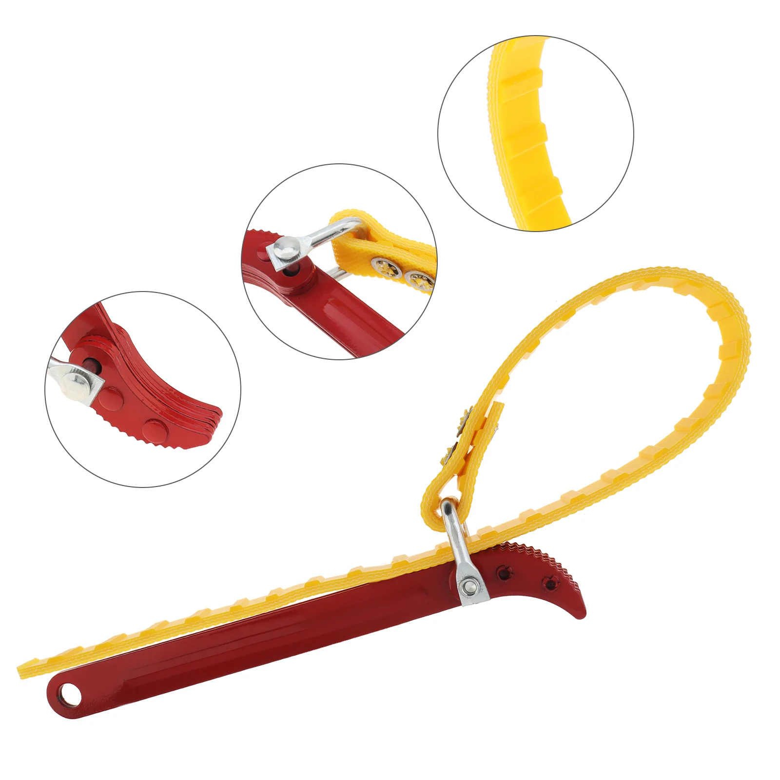 Imagem -04 - Polegada Ajustável Filtro de Óleo Extrator Chave de Cinto Alça de Aço Filtro de Combustível Cinta Abridor Chave de Corrente Ferramenta de Reparo do Carro Automóvel 8
