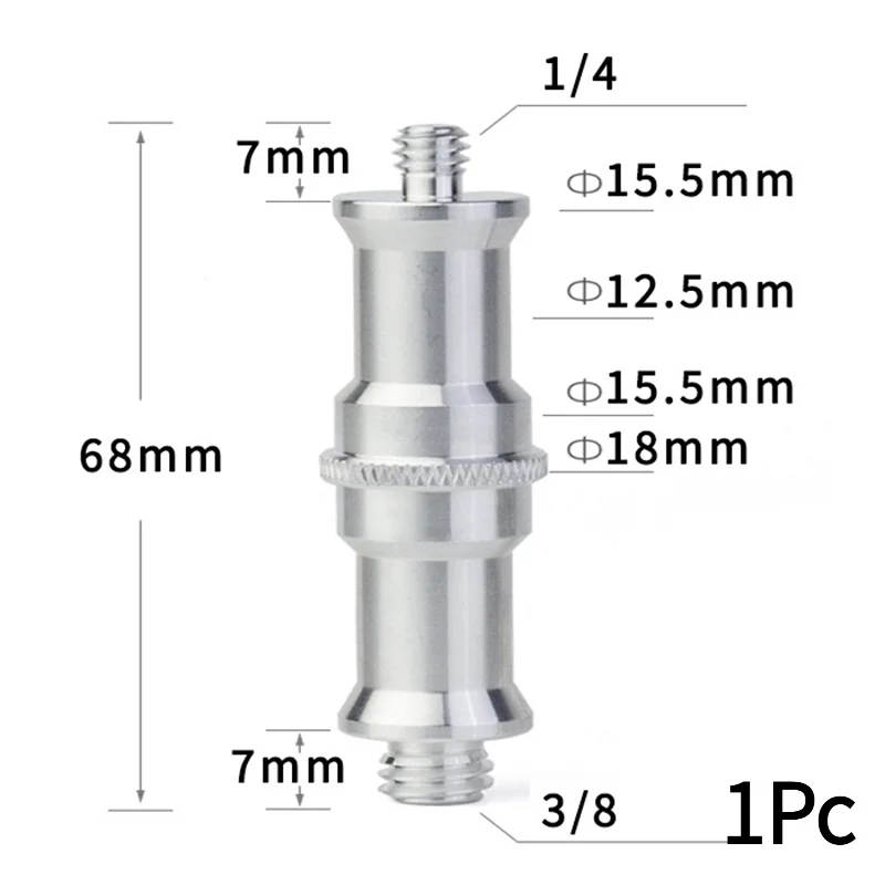 1Pc Standard Conversion Screw 3/8 To 1/4 Male Thread Screw Convert Adapter For Camera Tripod Mount Photography Accessories.