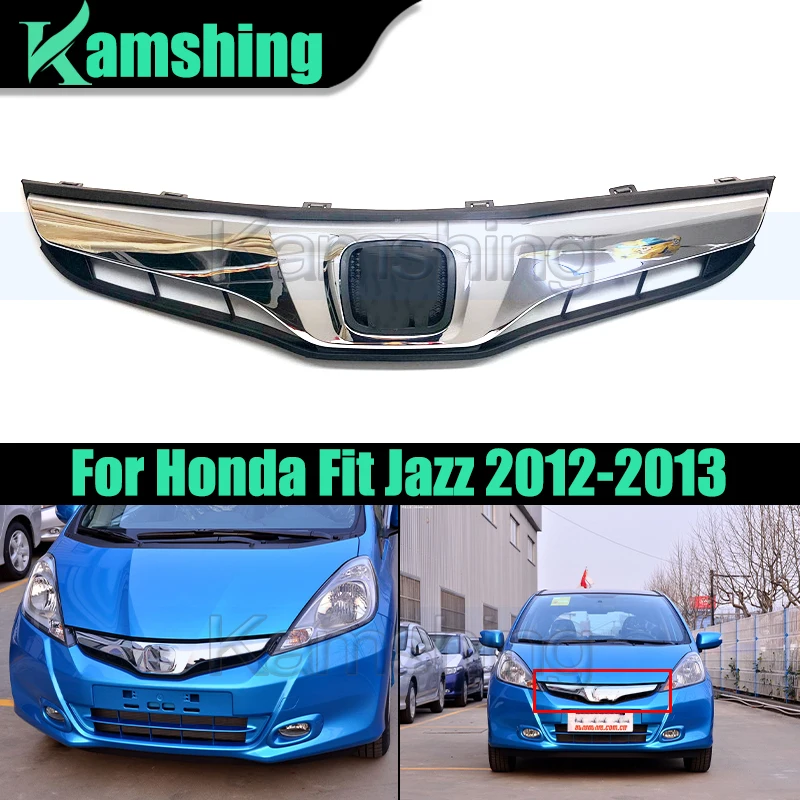 Przedni zderzak samochodowy maska grilla chłodnicy do Honda Fit Jazz 2012-2013 grille wyścigowe