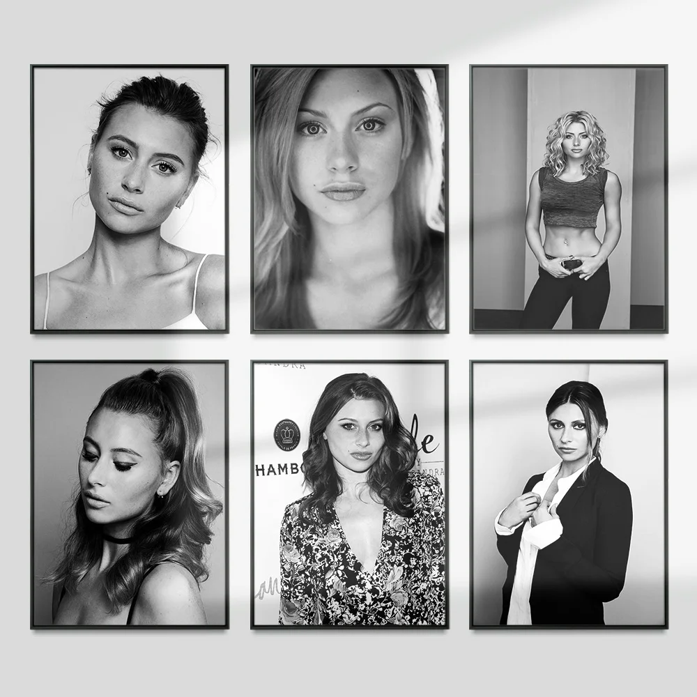 Alyson Michalka Star Art Print Black White Poster Sexy Actress Wall Picture Modern Canvas Painting Decor