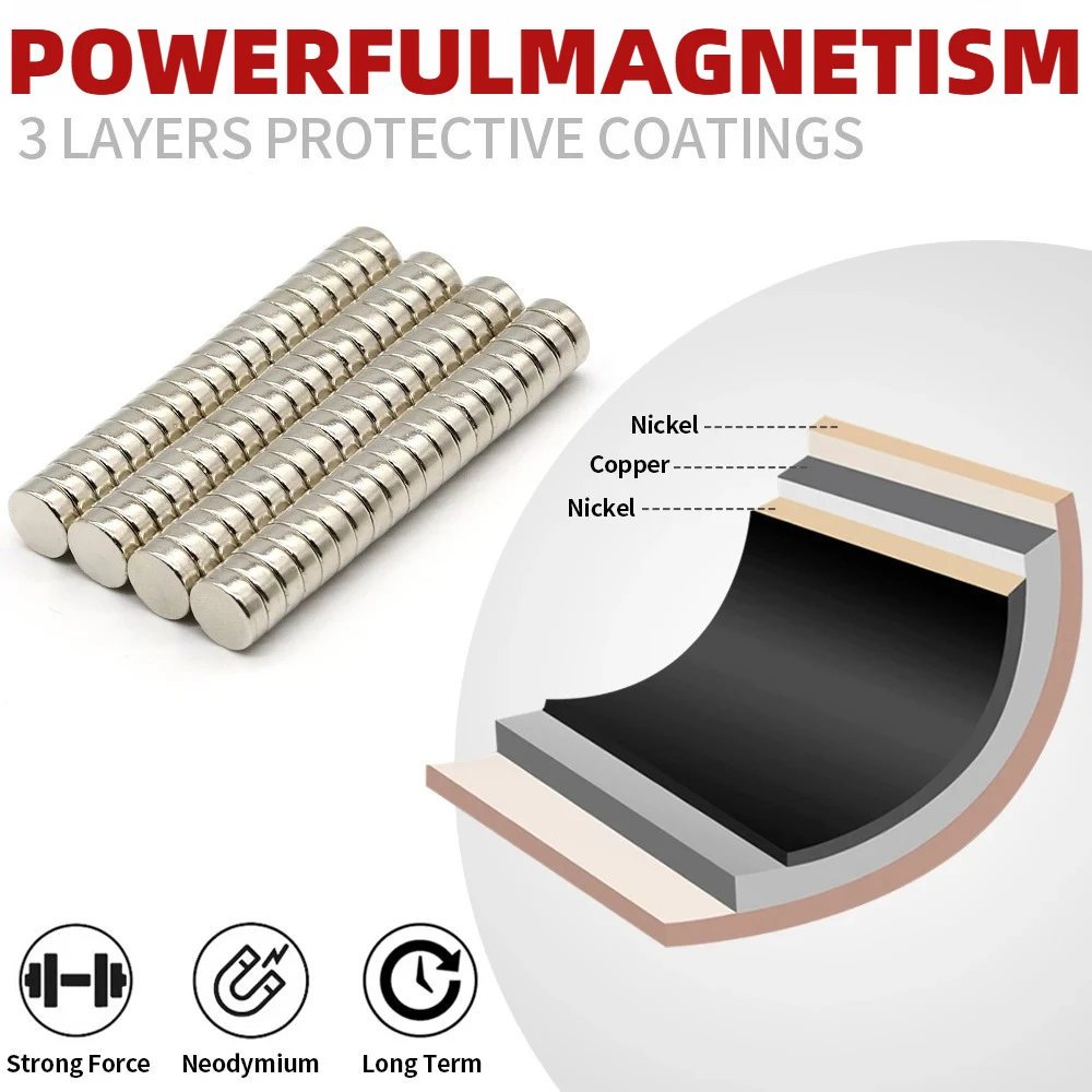 20/40/100 Pcs 8x3mm Round Permanent Magnetic Discs, Multi‑Purpose Circular Magnetic Pieces for Household, Office