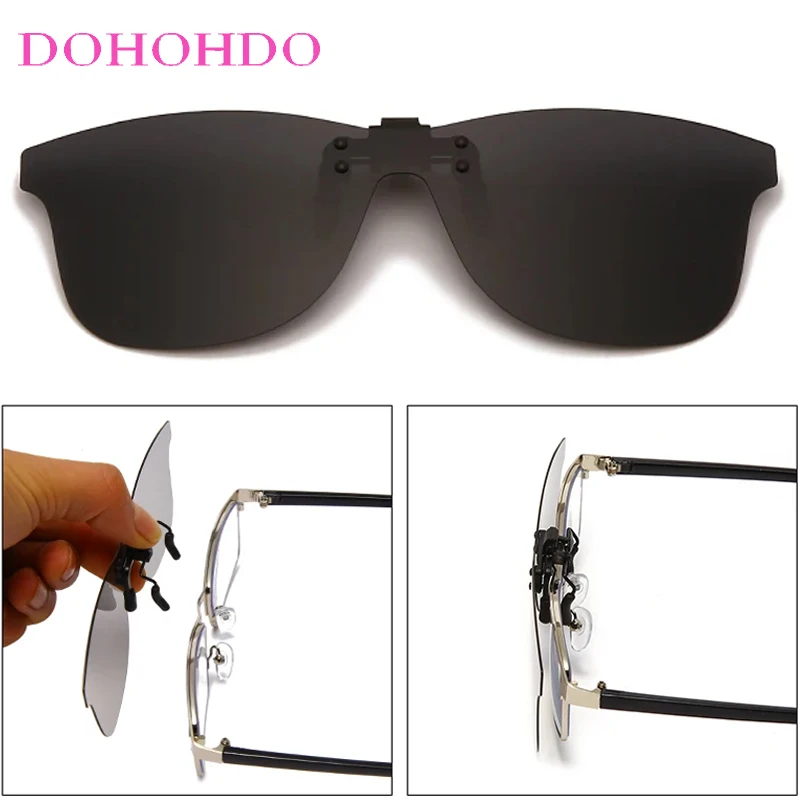 

Retro Brand Photochromic Polarized Night Vision Sunglasses Men Women Clip-on Flip-up Lens Anti-Glare Drive Sports Goggles UV400