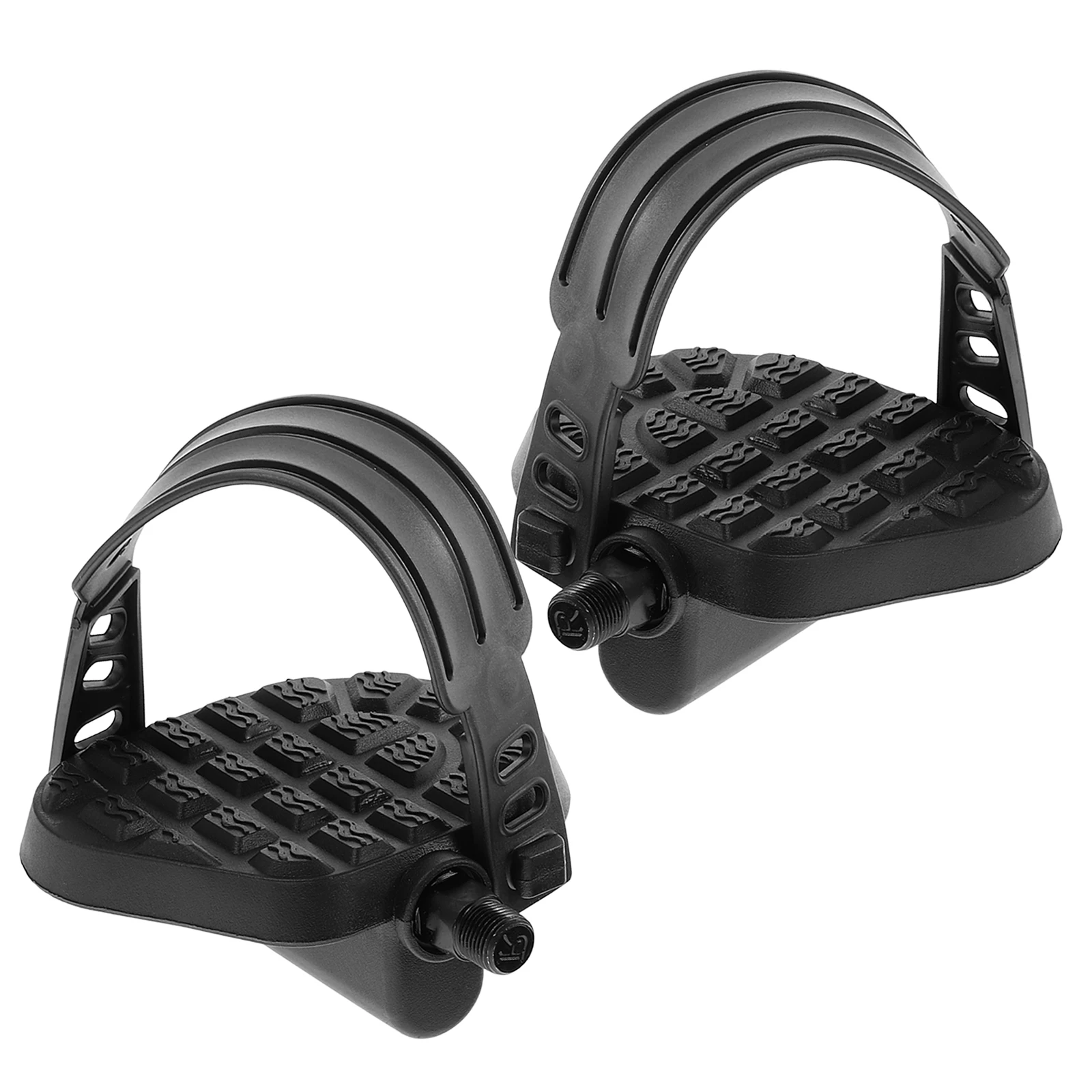 

2pcs Bicycle Pedals Replacement Stationary Bike Pedals With Straps Exercise Bike Accessories For Fitness Equipment