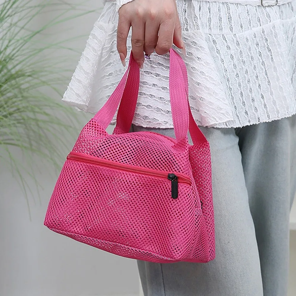 Breathable Mesh​ Mesh Beach Bag​​ ​​Large Capacity​​ Quick-Drying Wash Storage Bag Foldable​​ ​​Lightweight Storage Bag​​