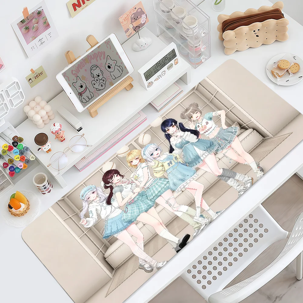 Mouse Pad I-ISEGYE Music MousePad Non-slip Lockedge Office Group Student Female Gaming Thickened Large Writing Pad IDOL Cushion