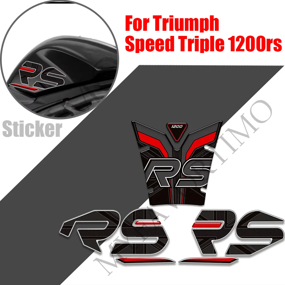 Almohadilla de tanque de combustible para motocicleta Triumph Speed Triple 1200RS, pegatina, calcomanías de resina epoxi para Moto, accesorios