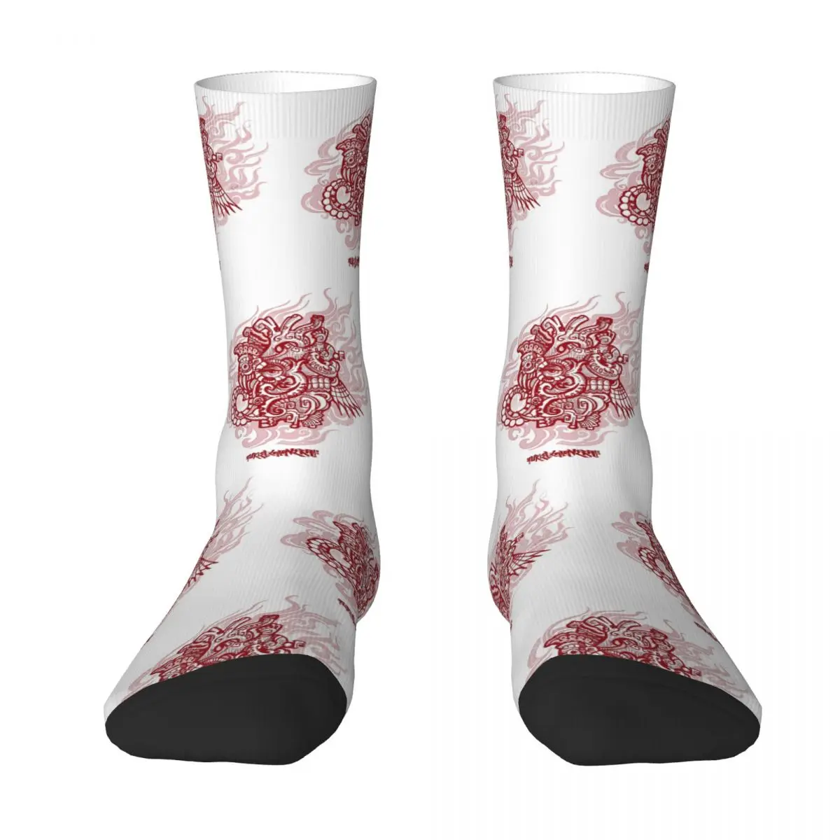 Pre-Hispanic Heart Of Fire Passion And Red Fire Socks Harajuku Stockings All Season Long Socks for Man's Woman's Christmas Gifts