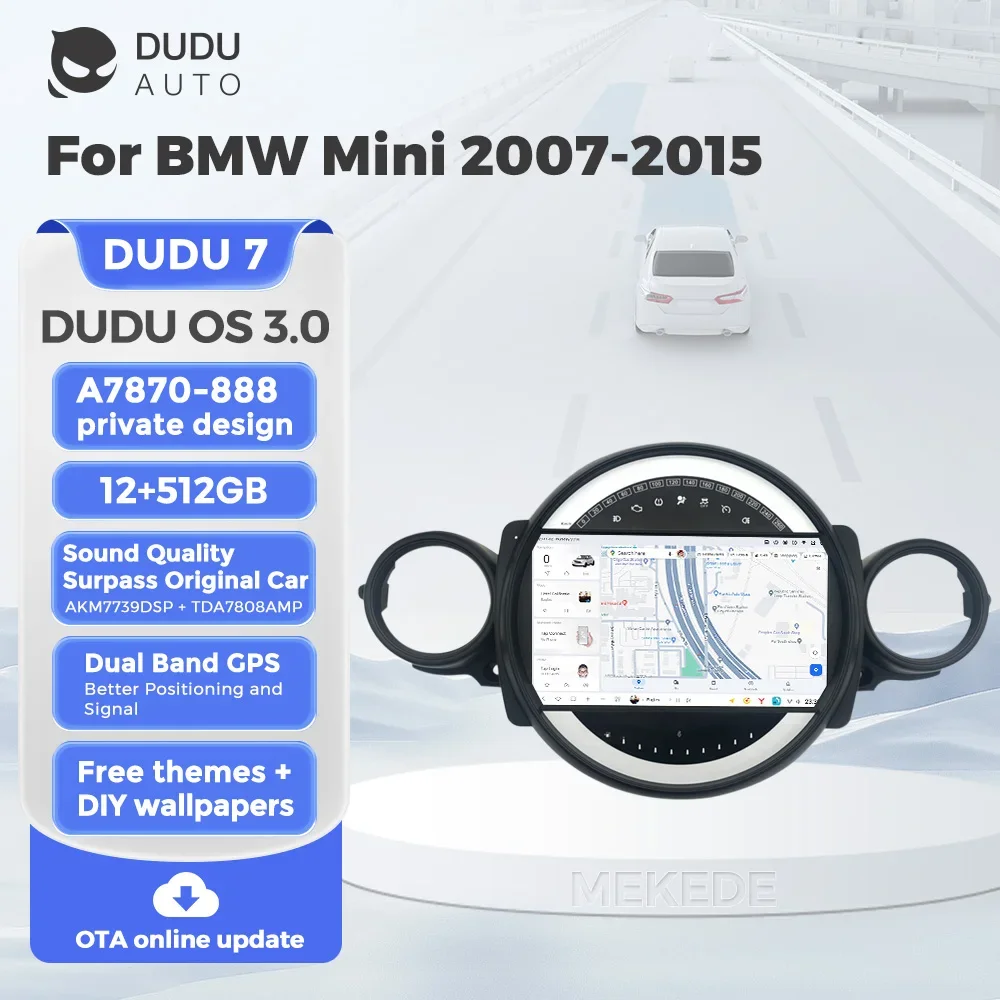 DUDU7 A7870 Android 13 Car Radio Intelligent System For BMW Mini Cooper R56 R60 R51 2007-2014