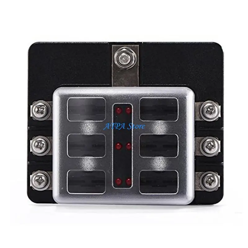 

U13C Circuit Auto Car Truck RV Blade with LED Block Holder Box 6/8 Way