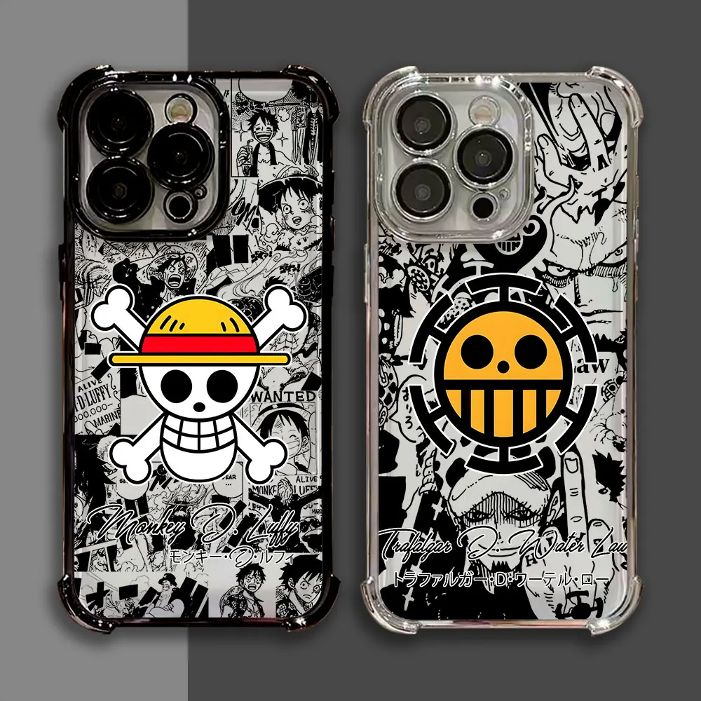 

Anime Logo One Pieces Luffy Plating Phone Case For Xiaomi Redmi 15 A3 15C 14C 13C K50 A1 Note 15 14 13 12 12s Pro Plus 4G 5G
