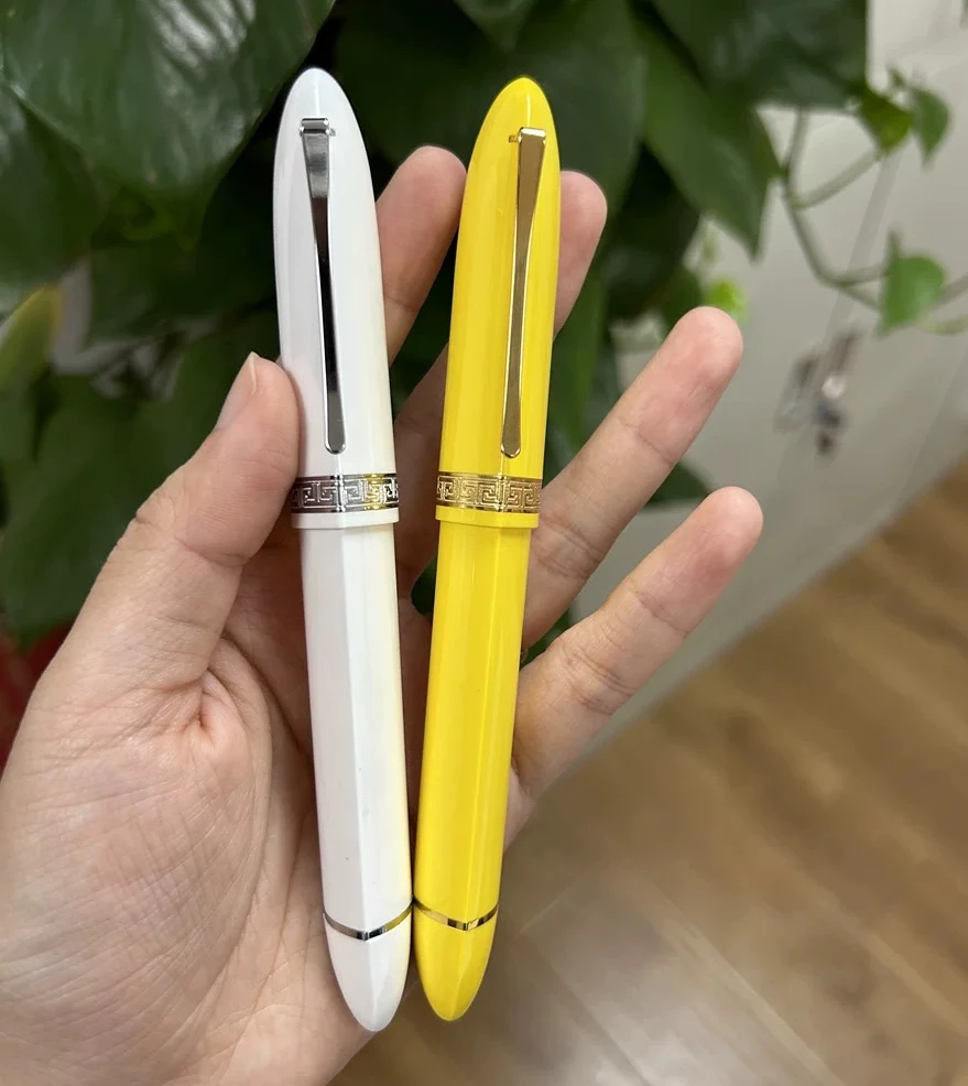 MAJOHN V60 Creative Triangular Piston Resin Fountain Pen Schmidt Refill Signature Ballpoint Pen Silky Grip Writing Student Gift