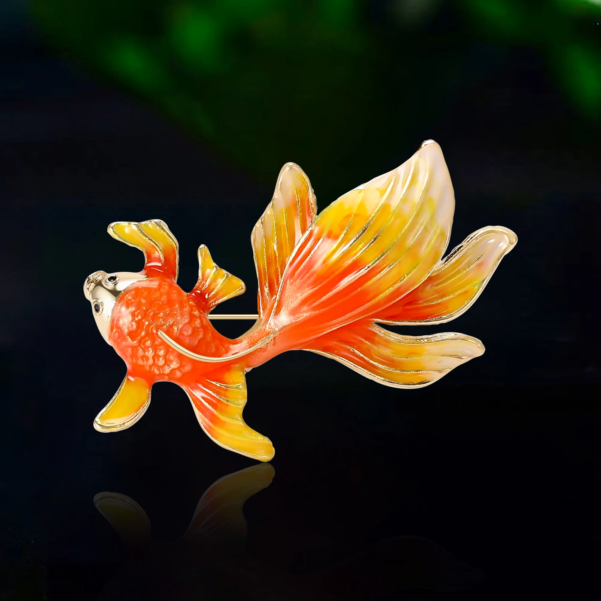 Enamel Goldfish Pins for Women Unisex Enamels Animal Brooches Event Party Backpack Decoration Clothes Accessories