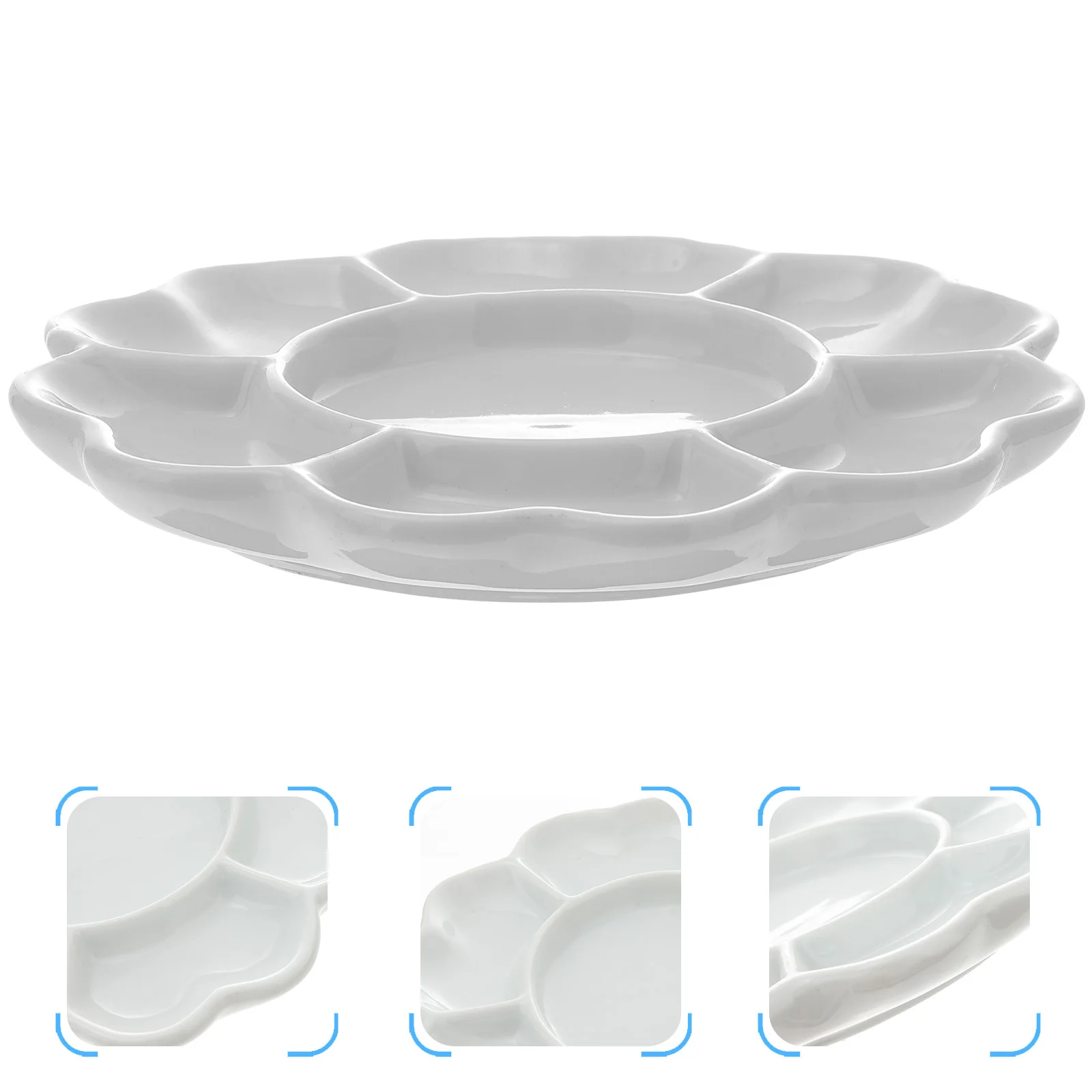 

Ceramics Plum Watercolor Palette Portable Paint Tray for Art Students Kids Professional Painters DIY Drawing