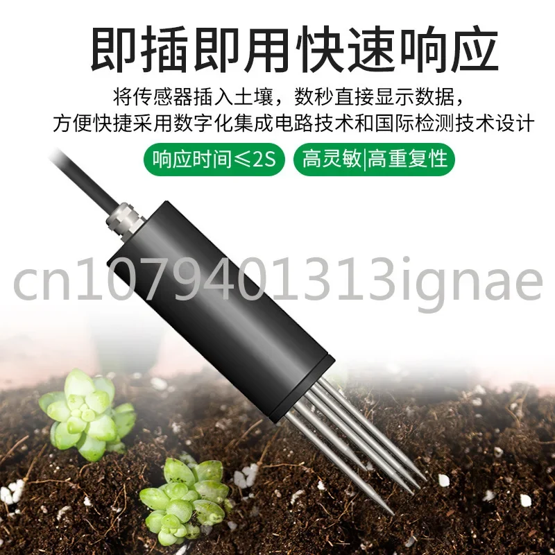 Soil temperature and humidity detector, nitrogen, phosphorus, potassium, ph conductivity, EC soil moisture, salinity, acidity,