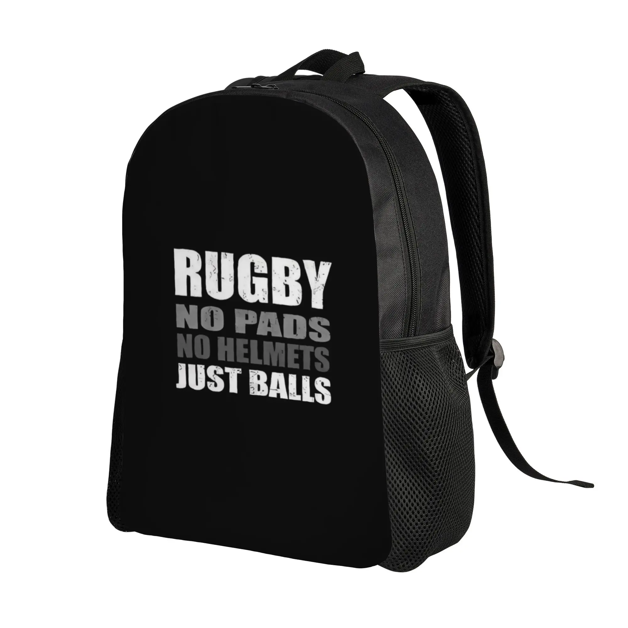 Back to school season Personalised Rugby No Pads No Helmets Just Balls Bookbag  Female Backpack