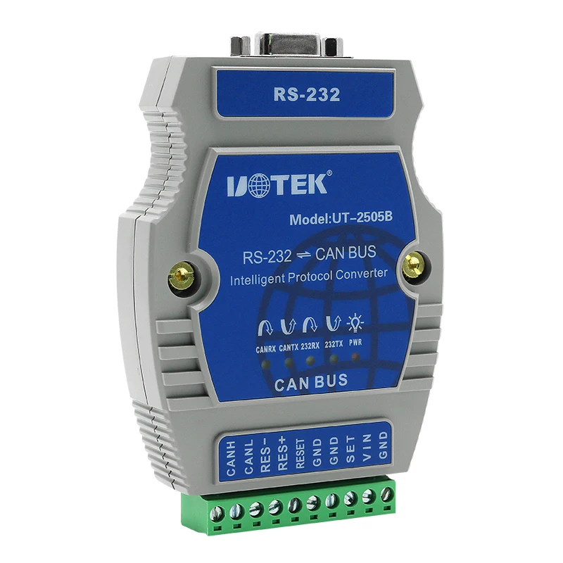 UOTEK RS-232 to CAN BUS Converter Industrial Grade RS-485 to Canbus Adapter DB9 Connector