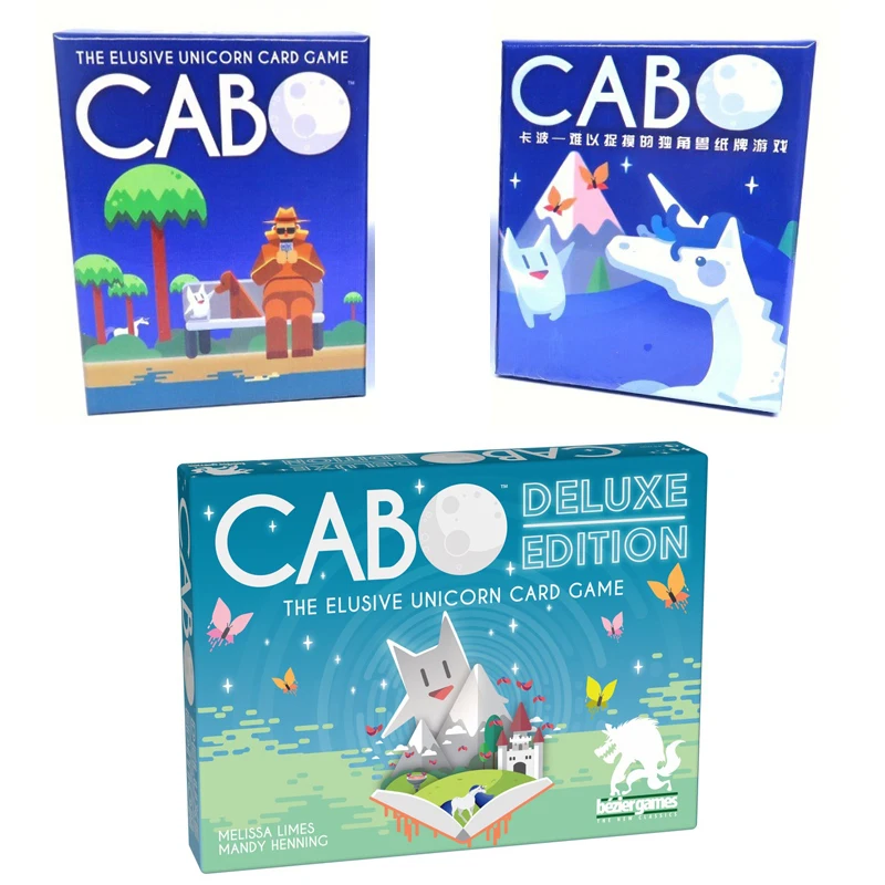 CABO Board Game with Magical Unicorn Cards, Bilingual English and Chinese, Perfect Party Game for Any Occasion