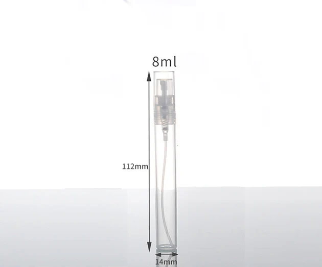 10PCS 8ml Wholesale Transparent Mini Portable Perfume Separate Bottling Trial Filling Sample Empty Plasctic Spray Bottle