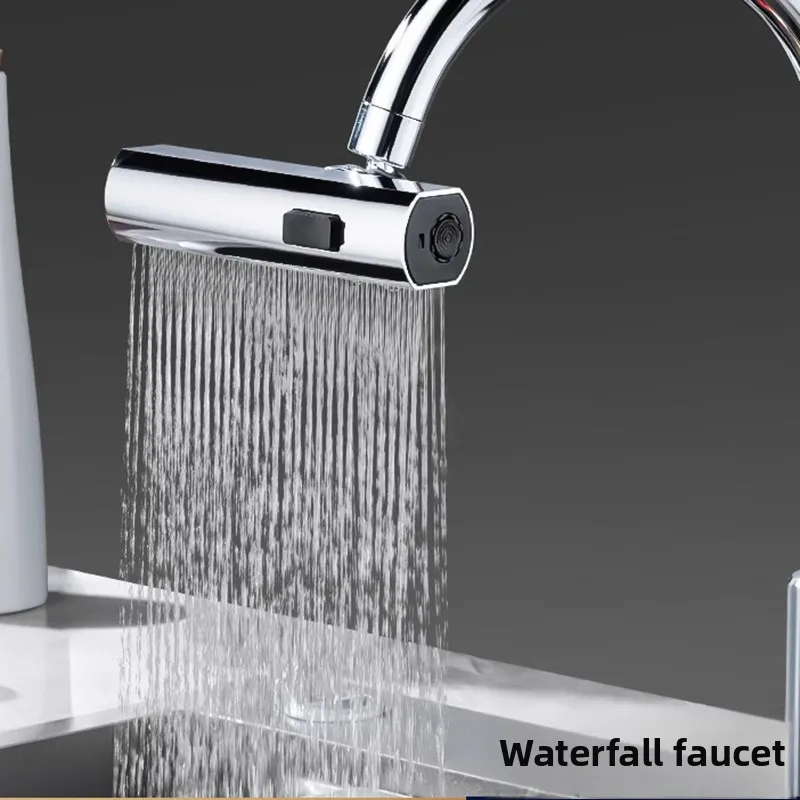 

Kitchen Faucet Waterfall Outlet Splash Proof Universal Rotating Bubbler Multifunctional Water Nozzle Extension Kitchen sourcing