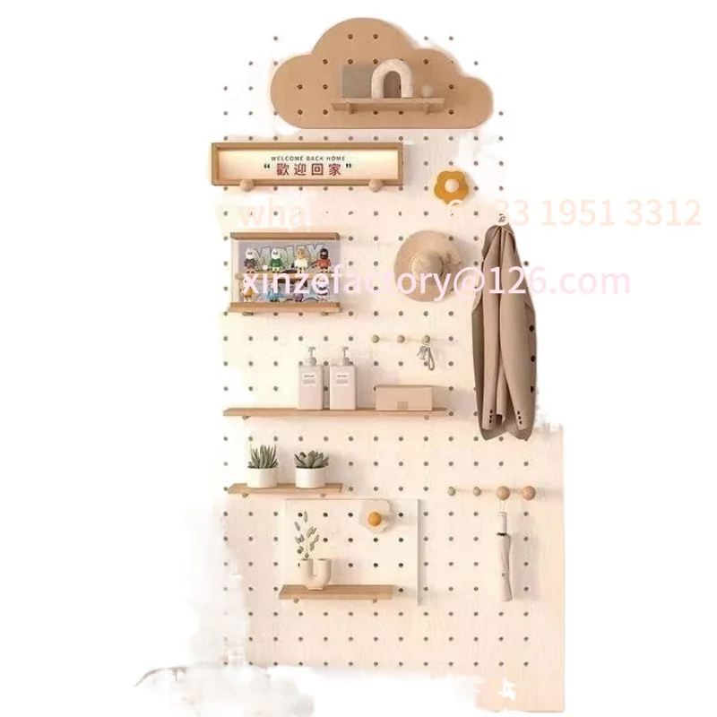 

Storage shelf wooden display storage wall cloud storage shelf wall hanging hanger