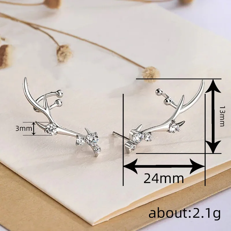 CAOSHI شيك الحيوان وأقراط الإناث منخفضة مفتاح لذيذ فضي اللون الرائعة مكعب زركونيا اكسسوارات هدايا مجوهرات اليومية