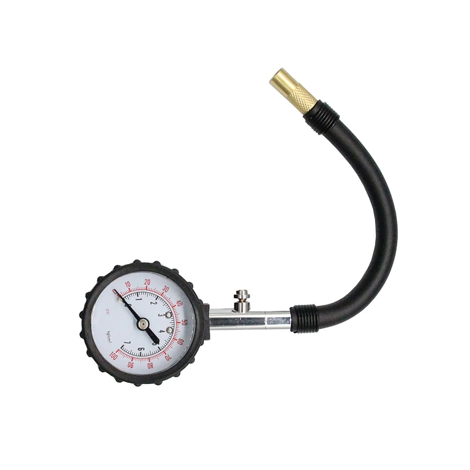 0-100 PSI High Precision Tire Pressure Gauge Meter for Car Motorcycles Bicycles Heavy Duty Large 2 Inch Glow Dial Barometer