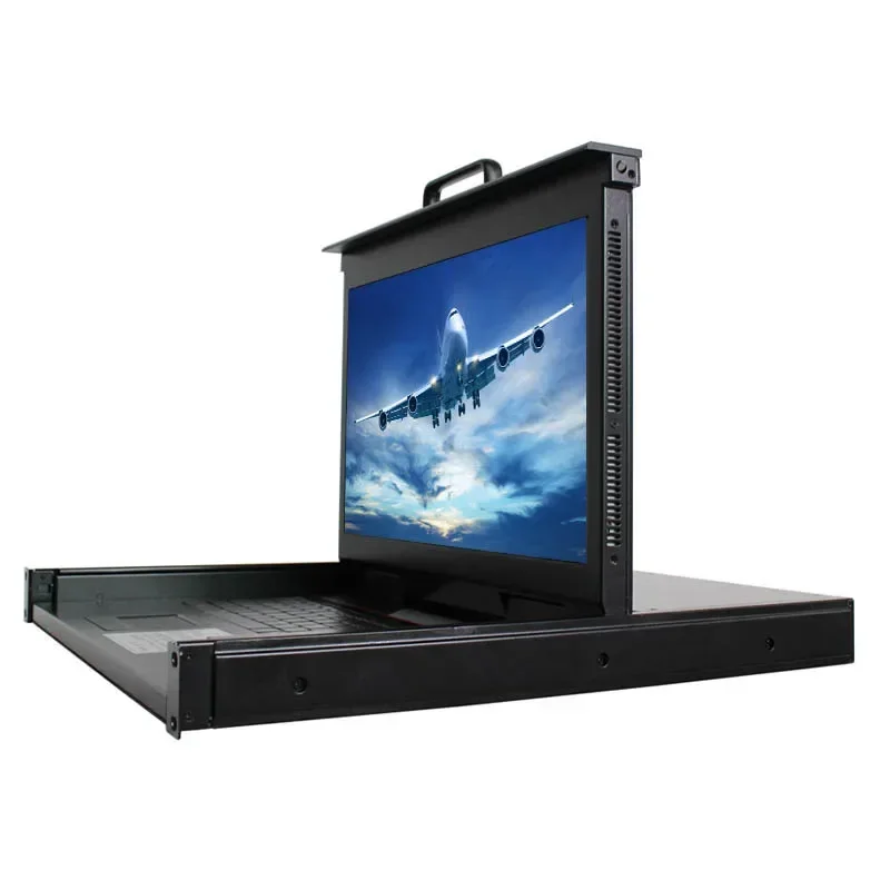 CE / FCC/ ROHS VGA 8ports KVM Console 15 Inch Monitor 1U Rack Mount Usb Lcd KVM Switch