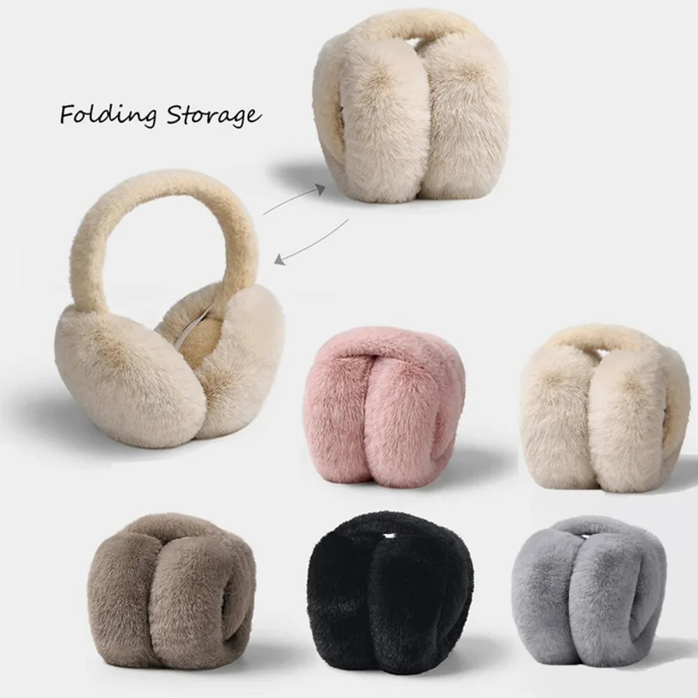 6 Colors of Earmuffs Solid Color Soft Plush Ears Warm Winter Earmuffs Women's Men's Fashion Outdoor Earmuffs Protective Earmuffs