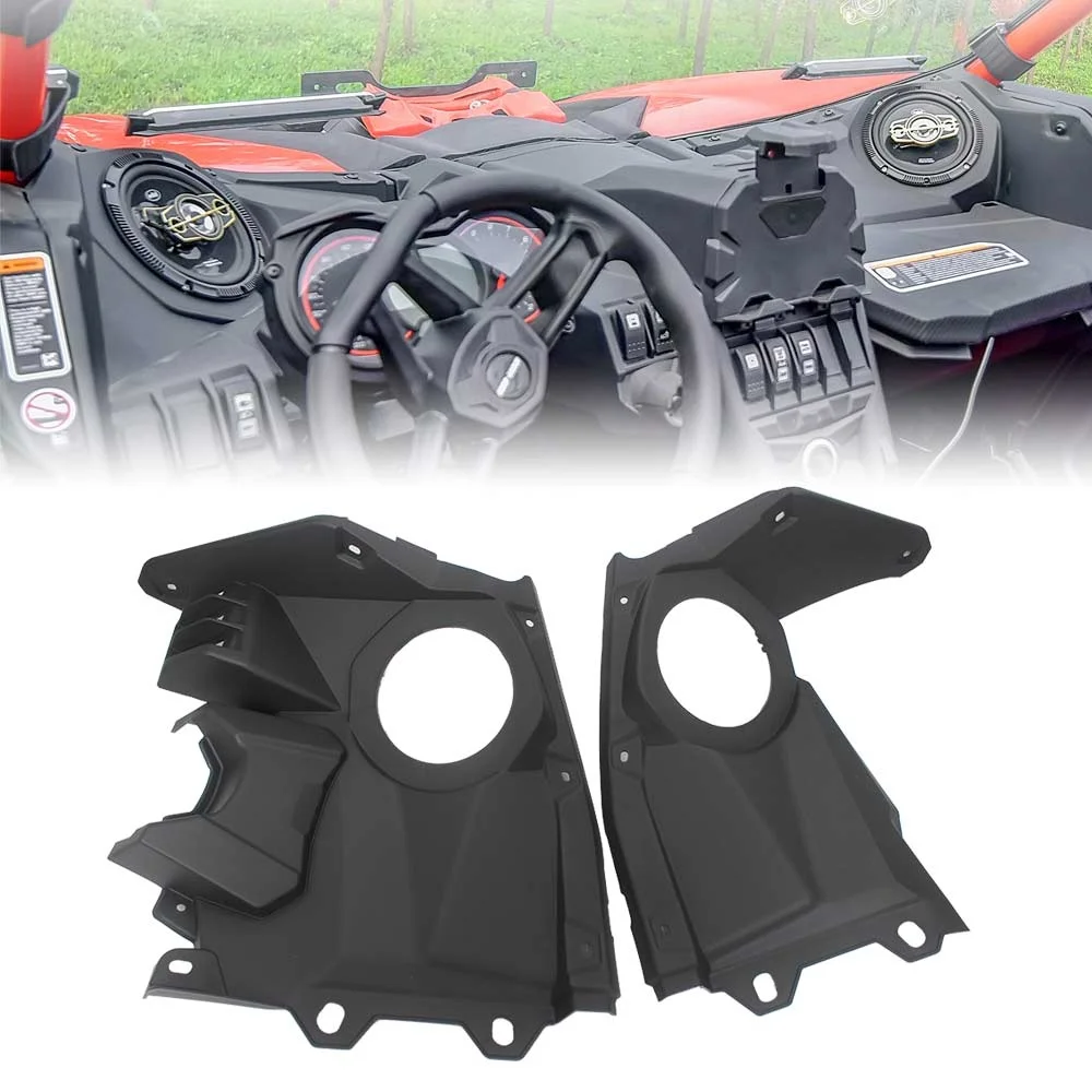 2Pcs Black Front Speaker Panel High Quality Fit for Maverick X3 MAX DS RS Turbo R: 2017- 2023 UTV Accessories
