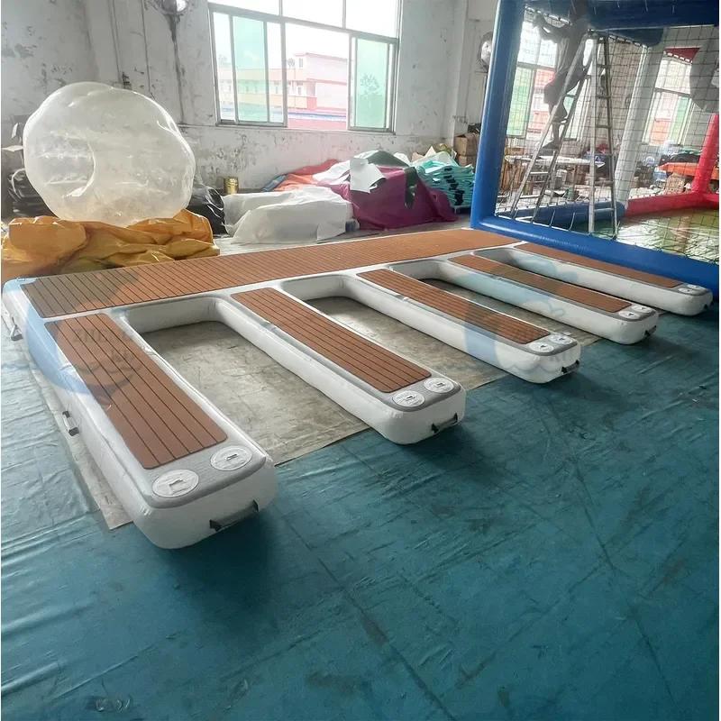 Drop-Stitch Inflatable Floating Paddle Board Platform Jet Ski Dock EVA Water Mat for Boat Parking