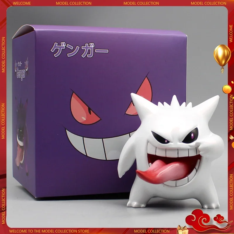 8cm Pokemon Gk Gengar Action Figure Transparent Gengar Cute Figurine Pvc Model Doll Room Decoration Gift Toy for Kids