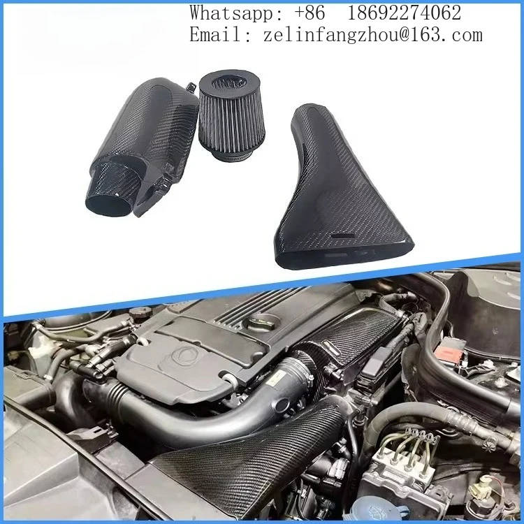 

Dry Carbon Fiber Cold Air Intake System Kits For Mercedes E200 E260 1.8T W212 Airspeed