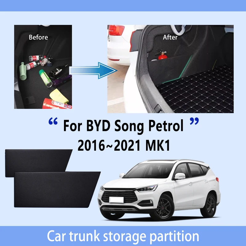 

Car Accessories For BYD Song Petrol 2016~2021 20 MK1 Trunk Storage Partition Multifunction Storage Auto Interior Parts Organizer