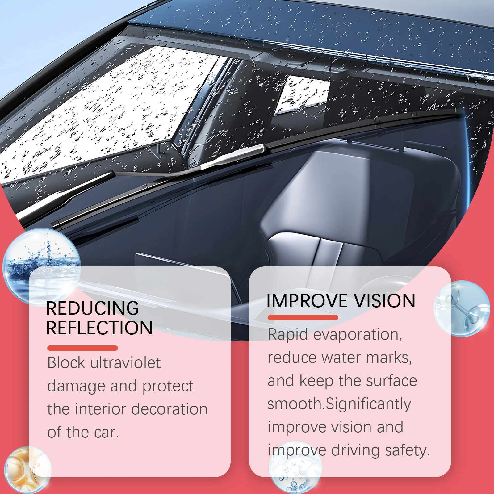 مزيل فيلم زيت زجاجي للسيارة، زجاج السيارة الأمامي، طارد المياه، إزالة التلوث، تنظيف النوافذ المقاومة للماء، فرشاة تنظيف زجاج السيارة #2