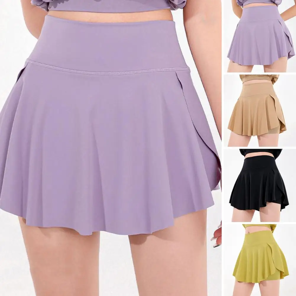 

Summer High Waist Sports Short Skirt Lined Shorts Fitness Yoga Quick Dry Running Sport Skirts Tennis Mini Skirt Golf Wear Women