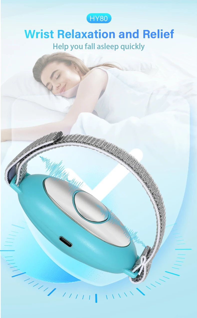 2 Modes 20 Levels EMS Sleep Aid Relaxation Treatment Microcurrent Pulse Hypnosis Device Suitable Insomnia Anxiety